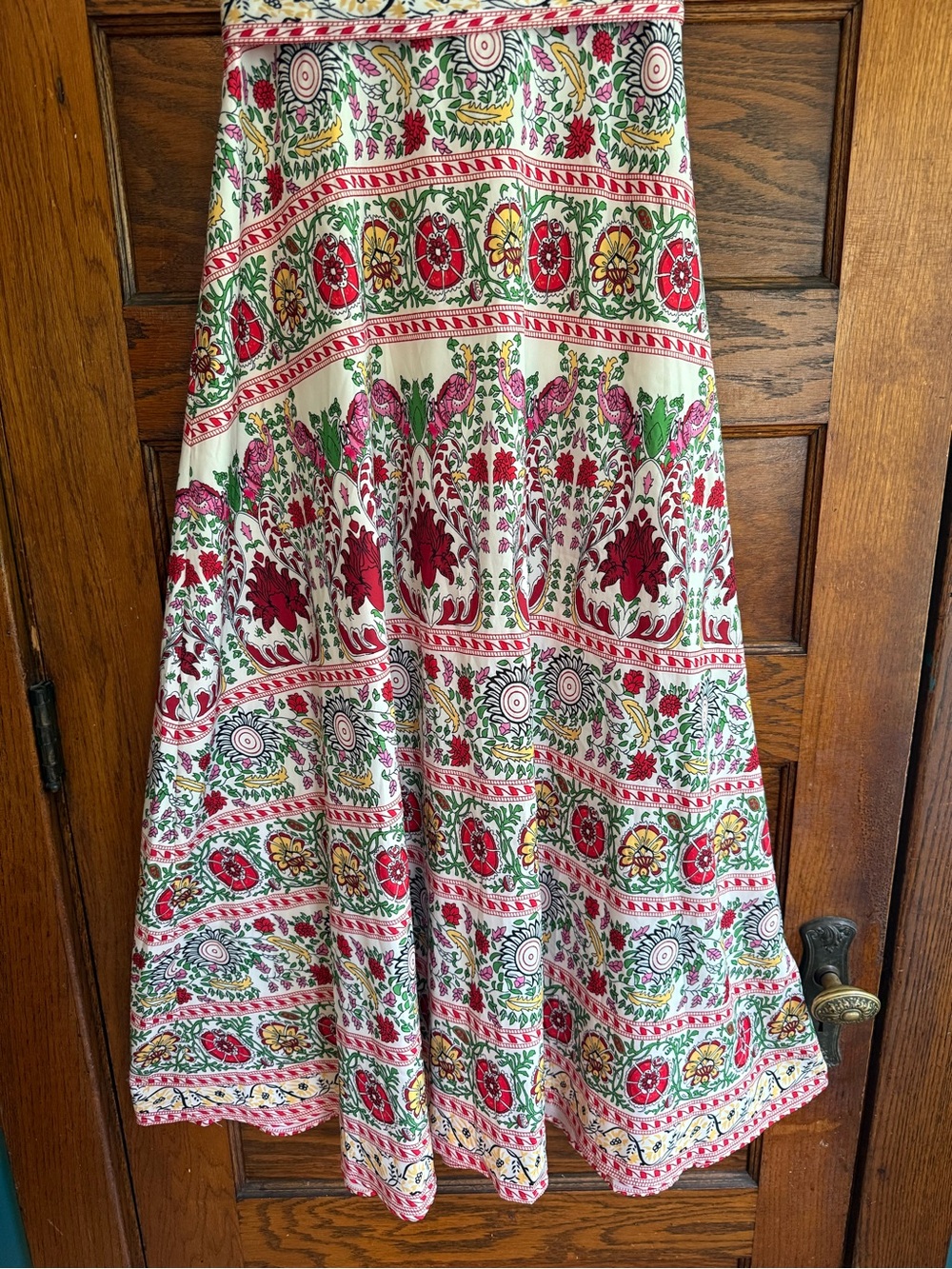 DALIA MACPHEE Sleeveless Button Down Belted Maxi Dress Floral Pattern US M - Picture 8 of 9